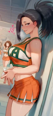 Momo Yaoyorozu Cheerleader x Endeavor [AI Generated]