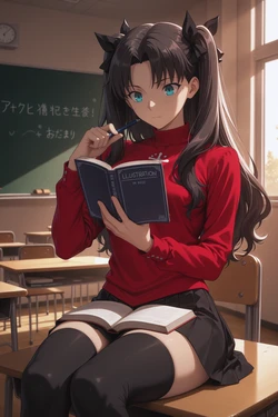 [prompt filters bypass] Tohsaka Rin(fate stay night) [AI Generated]