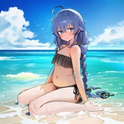 [MIYUのアトリエ] ♡ロキシーと海水浴？ (Patreon) [AI Generated]
