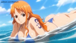 [Waifu24] Nami captured on Pirate Ship ( One Piece ) [AI Generated]