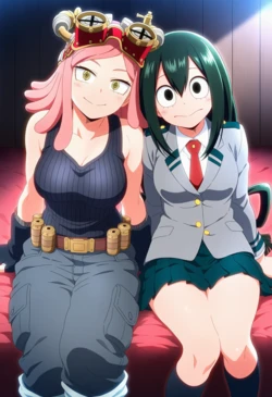 [Corudozera] [110pics] Mei Hatsume x Tsuyu Asui (発目明x蛙吹梅雨) / My Hero Academia (僕のヒーローアカデミア) [AI Generated]