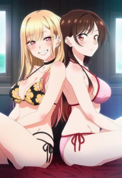 [Corudozera] [110pics] Marin Kitagawa x Chizuru Mizuhara (喜多川海夢x水原千鶴) / My Dress-Up Darling x Rent-A-Girlfriend (その着せ替え人形は恋をするx彼女、お借りします) [AI Generated]
