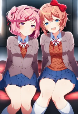 [Corudozera] [110pics] Natsuki x Sayori (ナツキxサヨリ) / Doki Doki Literature Club! (ドキドキ文芸部！) [AI Generated]