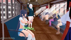 Vanishing on the Train (digestion + weight gain) [VoreQueen]
