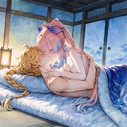 [Orlune] Kokomi X Aether (Patreon) [AI Generated]