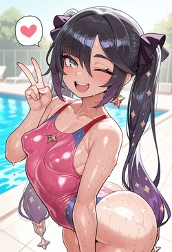 [Nankoai] Mona Megistus-アストローギスト・モナ・メギストス(Genshin Impact)-req-pink.one.piece.swimsuit-pool-recording-BBC- (Patreon) [AI Generated]