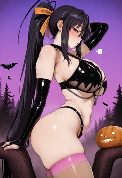 [Revi AI ART] 👻 Scary Himejima Akeno - Highschool DxD (Patreon) [AI Generated]