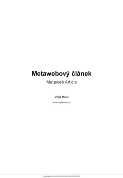 vojtamaur.cz – Metawebový článek / Metaweb Article (CS/EN)