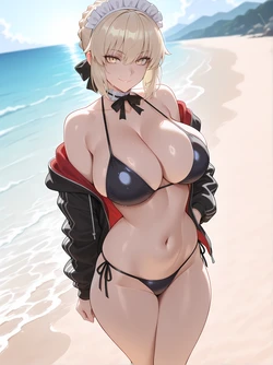 [LilyChan33] Artoria Pendragon (alter swimsuit rider) X BBC (Patreon) [AI Generated]
