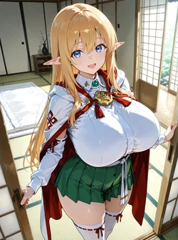 [AI Generated] 異世界から来たエルフちゃん 寝床をくれたおっさんに騙され中出し