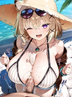 [AI Generated] ウタゲ アークナイツ ビキニパイズリ
