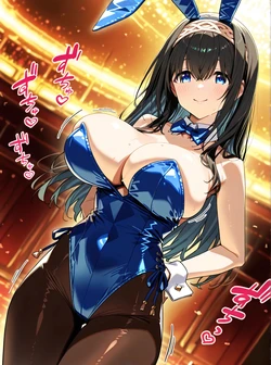 [AI Generated] 鷺沢文香 青バニーガール