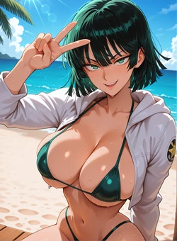 [Revy Neon] [Request] [BBC] Fubuki - One Punch Man (Patreon) [AI Generated]
