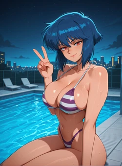 [Revy Neon] [Request] [BBC] Motoko Kusanagi - Ghost in the Shell (Patreon) [AI Generated]
