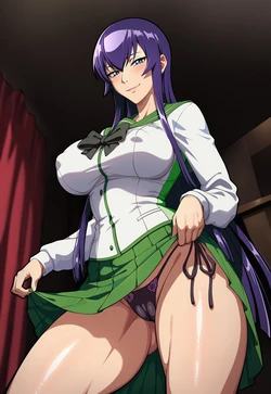 Necromancer893 - 毒島冴子 x コータ / Saeko x Kouta (91) (Patreon) [AI Generated]
