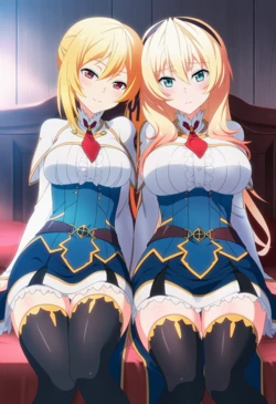 [Corudozera] [110pics] Lisesharte Atismata x Celistia Ralgris (リーズシャルテ・アティスマータxセリスティア・ラルグリス) / Undefeated Bahamut Chronicle (最弱無敗の神装機竜) [AI Generated]