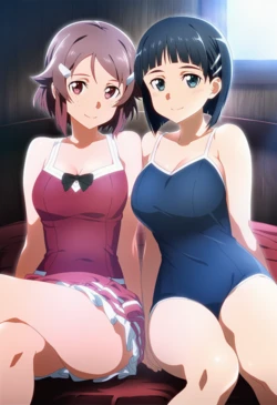 [Corudozera] [110pics] Rika Shinozaki (Lisbeth) x Suguha Kirigaya (篠崎里香（リズベット）x桐ヶ谷直葉) / Sword Art Online (ソードアート・オンライン) [AI Generated]