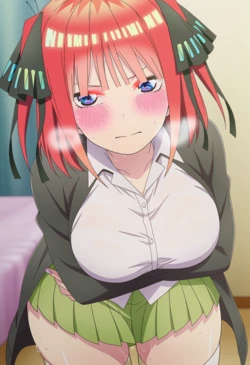 [Yuriko Yumi] 81P 🖼 Basic Tier✨| Nakano Nino (Go-Toubun no Hanayome) - School Uniform (Patreon) [AI Generated]